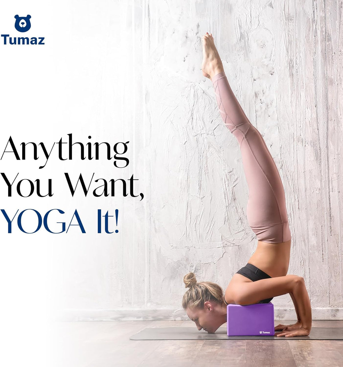 Non-Slip Yoga Blocks，High-Density EVA Foam 2 Pack for Yoga & Pilates | High-Density Support | Lightweight | EVA Foam | Non-Slip Stability | Free Yoga E-Book