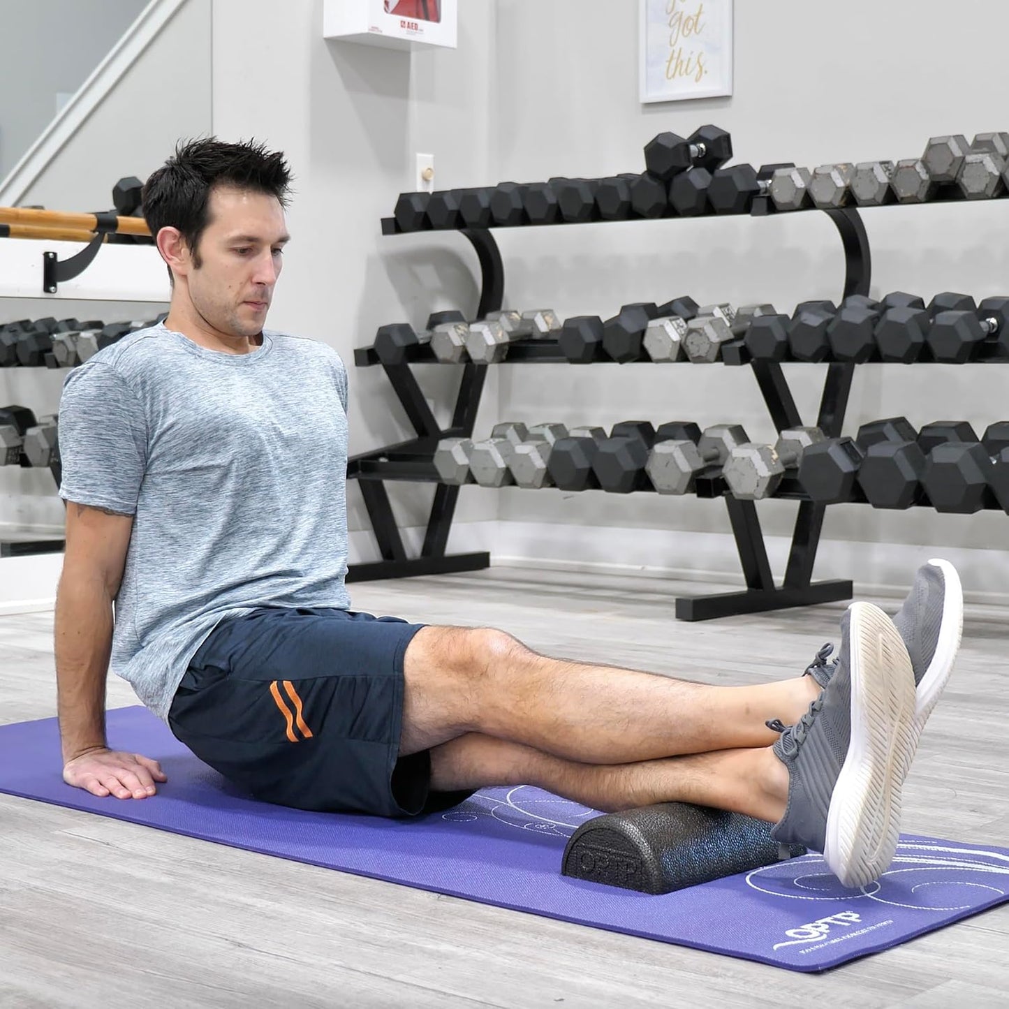 AXIS Firm Density Foam Roller – Round, Black, 36" x 6" | High density foam roller for heavy use, physical therapy, yoga, Pilates, fitness exercise & sports training, smooth surface