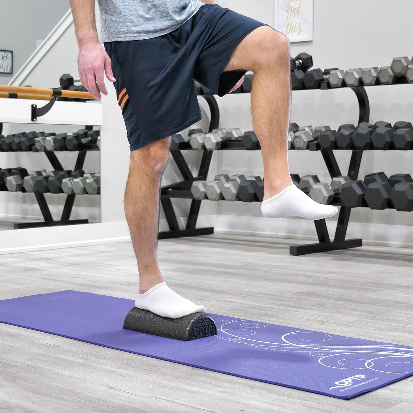 AXIS Firm Density Foam Roller – Round, Black, 36" x 6" | High density foam roller for heavy use, physical therapy, yoga, Pilates, fitness exercise & sports training, smooth surface