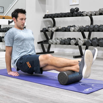 AXIS Firm Density Foam Roller – Round, Black, 36" x 6" | High density foam roller for heavy use, physical therapy, yoga, Pilates, fitness exercise & sports training, smooth surface