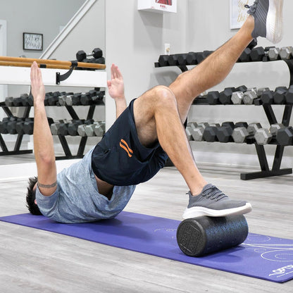 AXIS Firm Density Foam Roller – Round, Black, 36" x 6" | High density foam roller for heavy use, physical therapy, yoga, Pilates, fitness exercise & sports training, smooth surface
