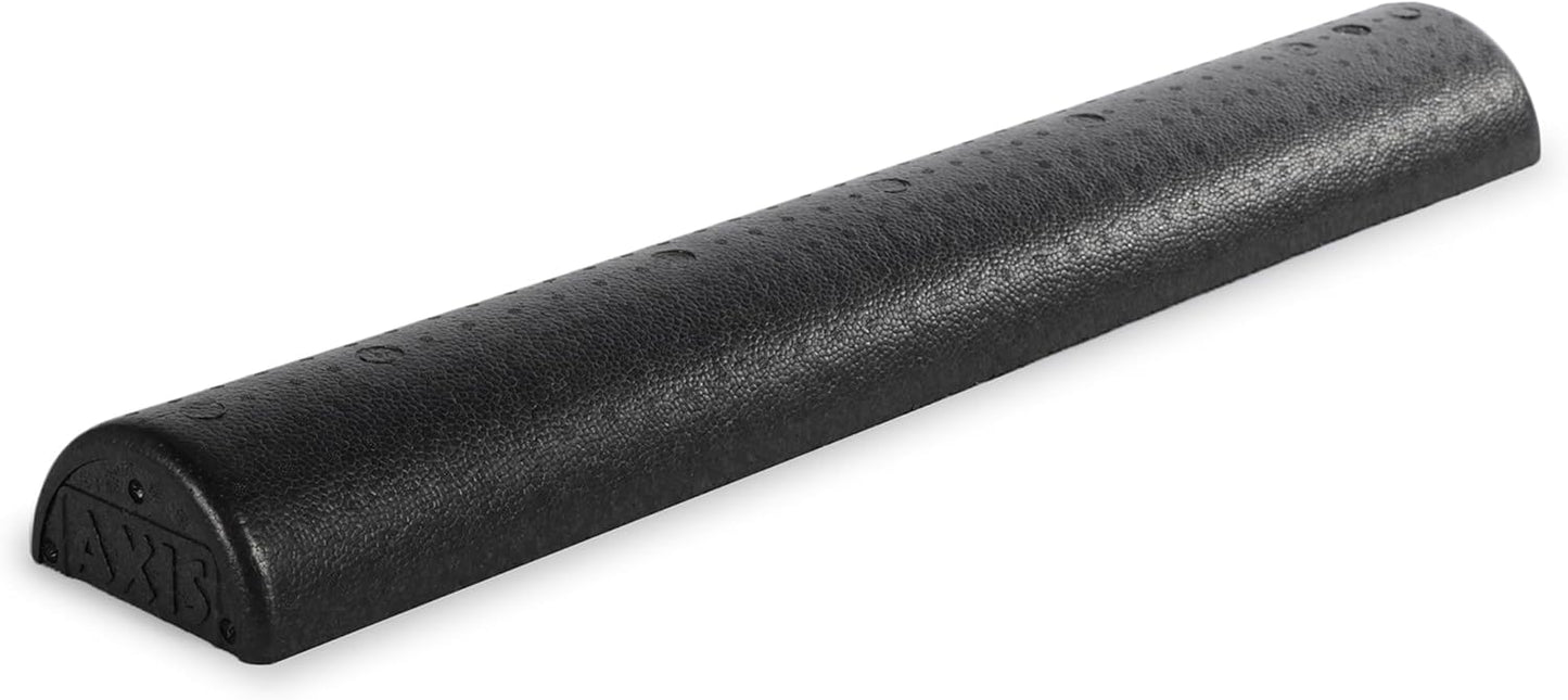 AXIS Firm Density Foam Roller – Round, Black, 36" x 6" | High density foam roller for heavy use, physical therapy, yoga, Pilates, fitness exercise & sports training, smooth surface