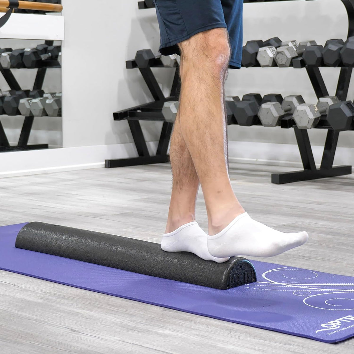 AXIS Firm Density Foam Roller – Round, Black, 36" x 6" | High density foam roller for heavy use, physical therapy, yoga, Pilates, fitness exercise & sports training, smooth surface