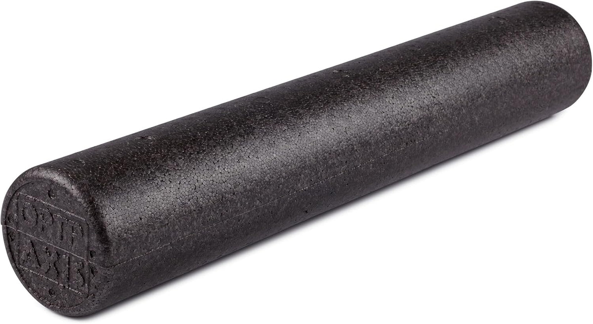 AXIS Firm Density Foam Roller – Round, Black, 36" x 6" | High density foam roller for heavy use, physical therapy, yoga, Pilates, fitness exercise & sports training, smooth surface