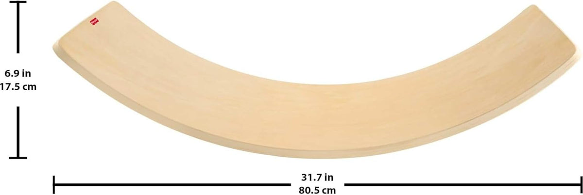 Wood Montessori Toy Rockin' Balance Board, American Montessori Society Seal of Excellence, 31.7-Inch Wooden Motor Skills Learning Activity for Kids Ages 3+ Years