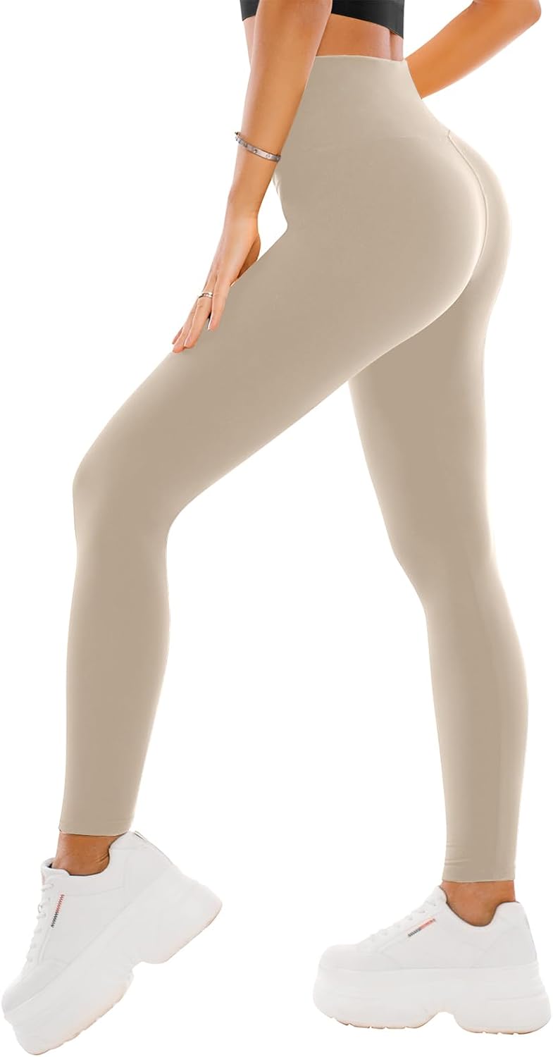 High Waisted Leggings for Women - Full Length Capri Buttery Soft Yoga Pants for Workout Athletic - Colors A