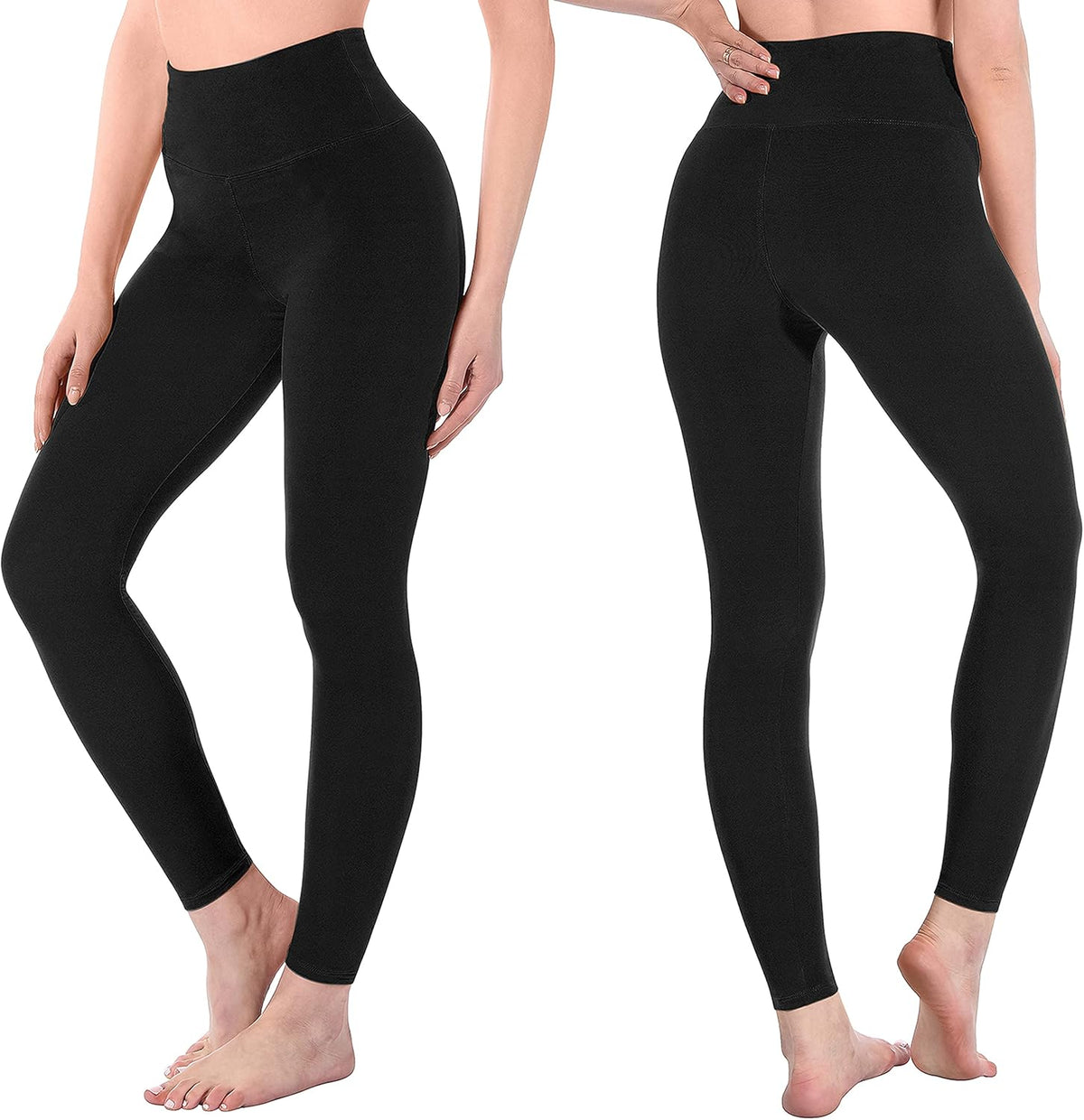 High Waisted Leggings for Women - Full Length Capri Buttery Soft Yoga Pants for Workout Athletic - Colors A