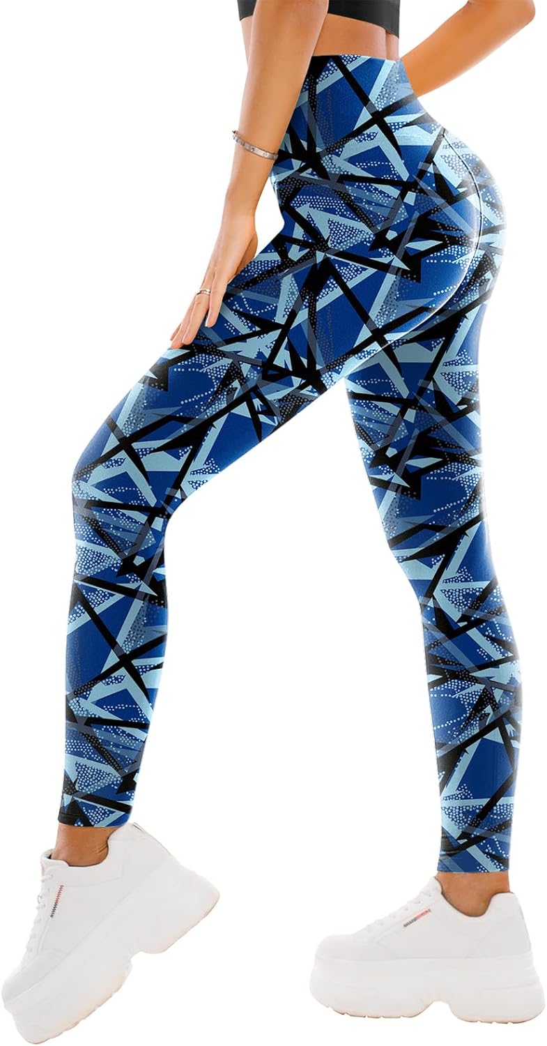 High Waisted Leggings for Women - Full Length Capri Buttery Soft Yoga Pants for Workout Athletic - Colors A