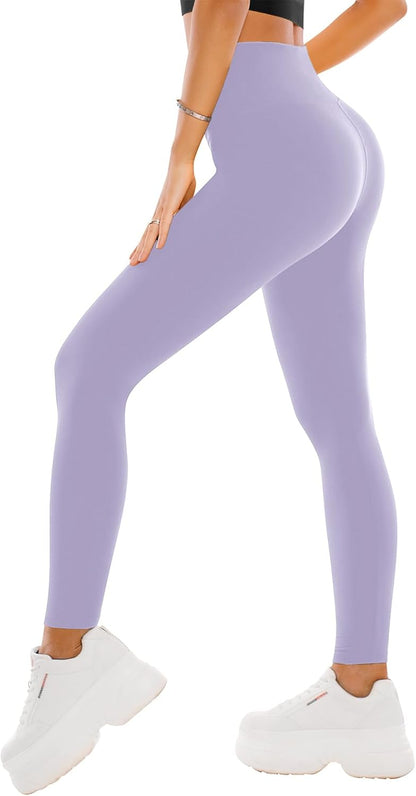 High Waisted Leggings for Women - Full Length Capri Buttery Soft Yoga Pants for Workout Athletic - Colors A