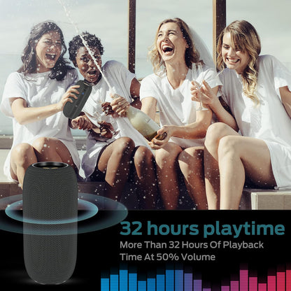 S320 Bluetooth Speaker, 40W True Wireless,360° Stereo Sound Effect,IPX7 Waterproof, 32 Hour Playing Time,Suitable for Outdoor Portable Speaker,Black.