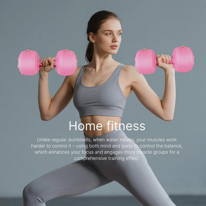 Travel Weights Water Filled Dumbbell Set of 2,6LB Hand Weights for Women at Home Gym Exercise Training