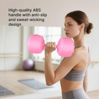 Travel Weights Water Filled Dumbbell Set of 2,6LB Hand Weights for Women at Home Gym Exercise Training