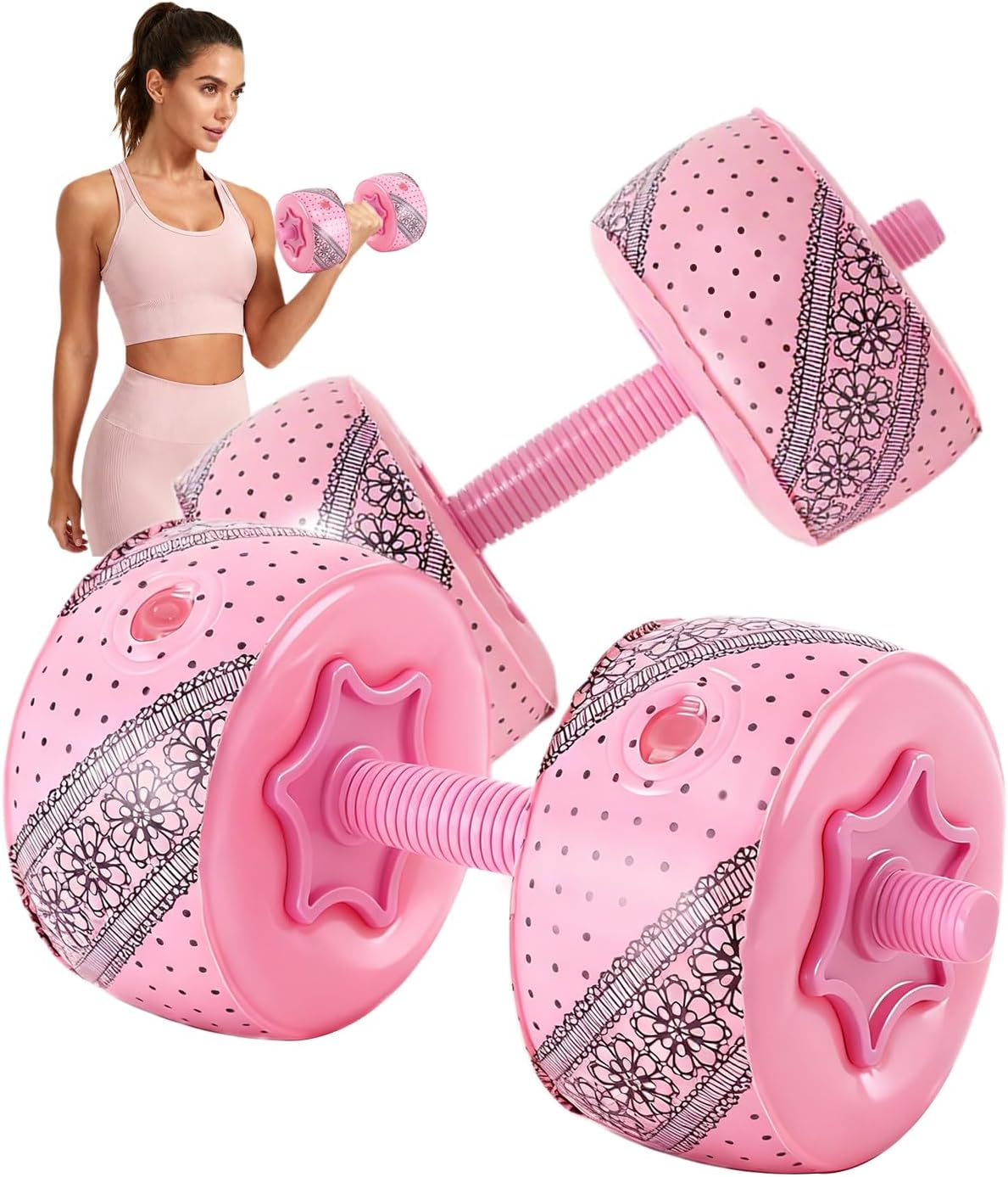 Travel Weights Water Filled Dumbbell Set of 2,6LB Hand Weights for Women at Home Gym Exercise Training