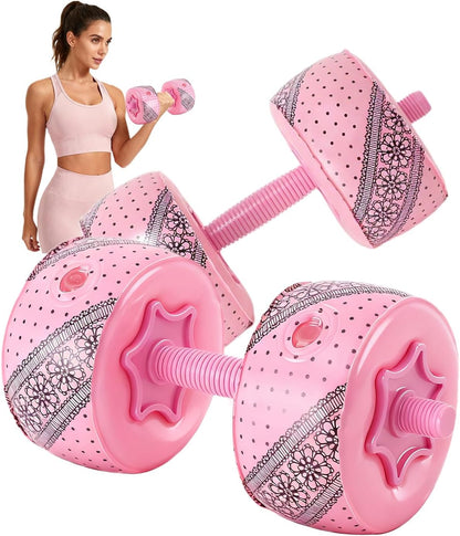 Travel Weights Water Filled Dumbbell Set of 2,6LB Hand Weights for Women at Home Gym Exercise Training
