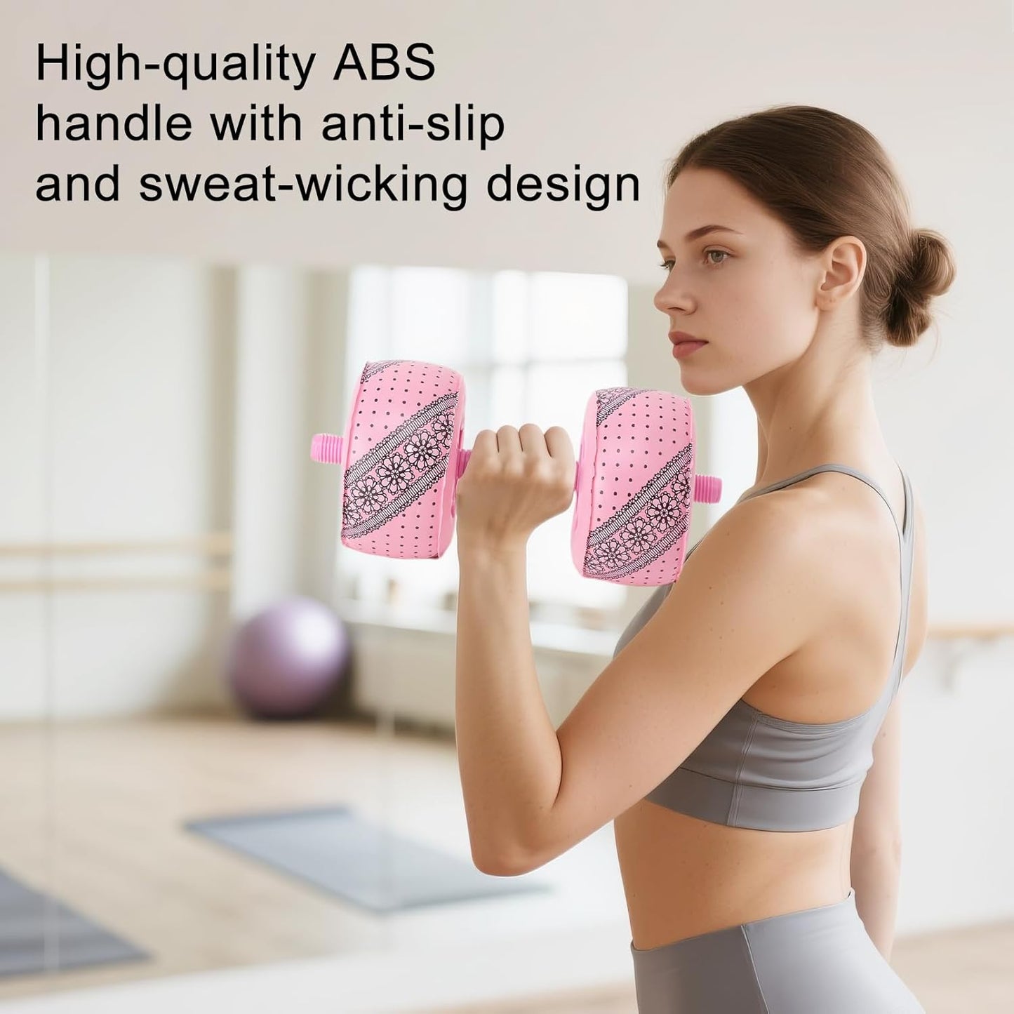 Travel Weights Water Filled Dumbbell Set of 2,6LB Hand Weights for Women at Home Gym Exercise Training