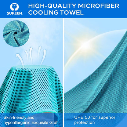 4 Pack Cooling Towels for Hot Weather 40"x12", Gym Towels for Men and Women, Soft Breathable Workout Towels for Yoga, Running, Sport, & More