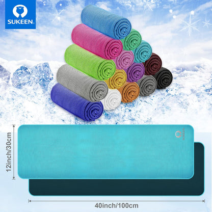 4 Pack Cooling Towels for Hot Weather 40"x12", Gym Towels for Men and Women, Soft Breathable Workout Towels for Yoga, Running, Sport, & More