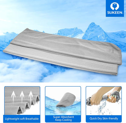 4 Pack Cooling Towels for Hot Weather 40"x12", Gym Towels for Men and Women, Soft Breathable Workout Towels for Yoga, Running, Sport, & More