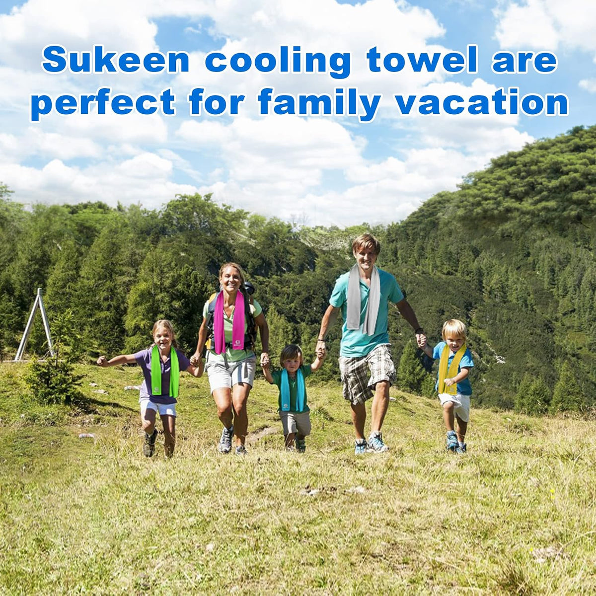 4 Pack Cooling Towels for Hot Weather 40"x12", Gym Towels for Men and Women, Soft Breathable Workout Towels for Yoga, Running, Sport, & More