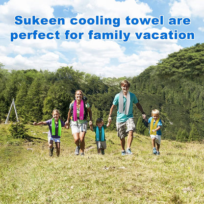 4 Pack Cooling Towels for Hot Weather 40"x12", Gym Towels for Men and Women, Soft Breathable Workout Towels for Yoga, Running, Sport, & More