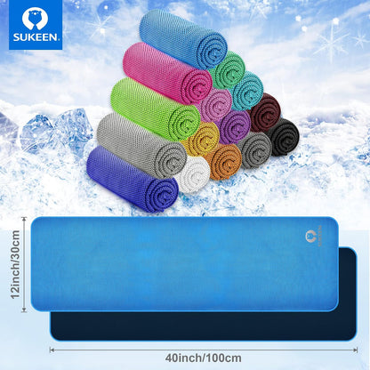 4 Pack Cooling Towels for Hot Weather 40"x12", Gym Towels for Men and Women, Soft Breathable Workout Towels for Yoga, Running, Sport, & More
