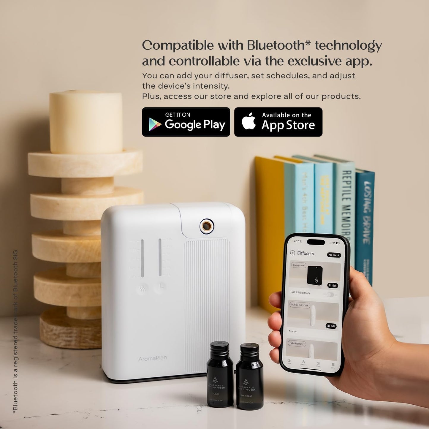 Smart Scent Diffuser Whole House + 2 Scents – 5 Star Hotel, Cold Air