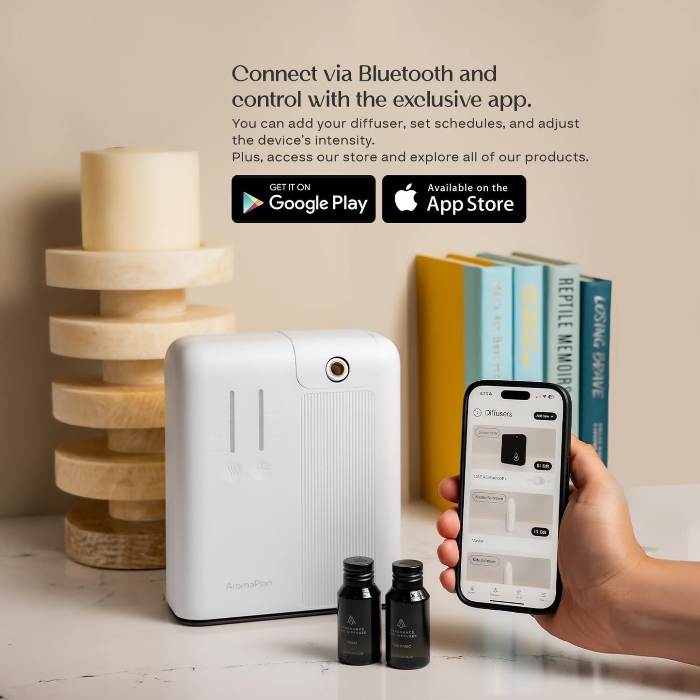 Smart Scent Diffuser Whole House + 2 Scents – 5 Star Hotel, Cold Air