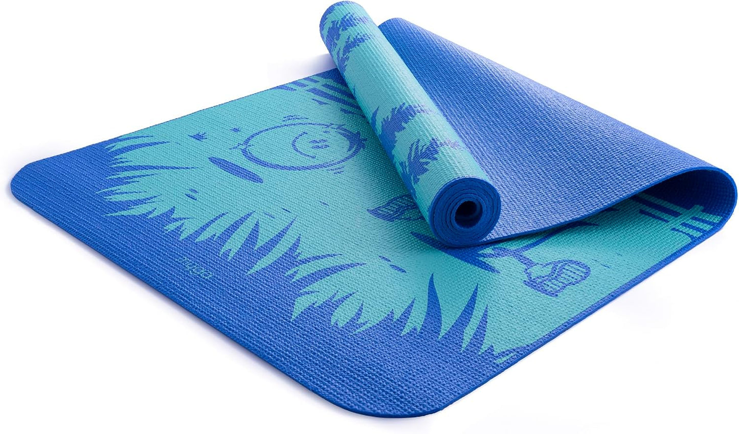 Silk Print Kids Yoga Mat,Non-Slip Yoga Mat for Childrens Exercise, Fitness, Yoga and Mindfulness Lightweight, Easy Clean Play Mat for Girls and Boys