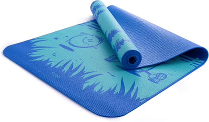 Silk Print Kids Yoga Mat,Non-Slip Yoga Mat for Childrens Exercise, Fitness, Yoga and Mindfulness Lightweight, Easy Clean Play Mat for Girls and Boys