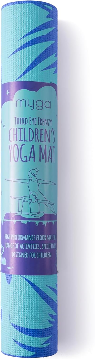 Silk Print Kids Yoga Mat,Non-Slip Yoga Mat for Childrens Exercise, Fitness, Yoga and Mindfulness Lightweight, Easy Clean Play Mat for Girls and Boys