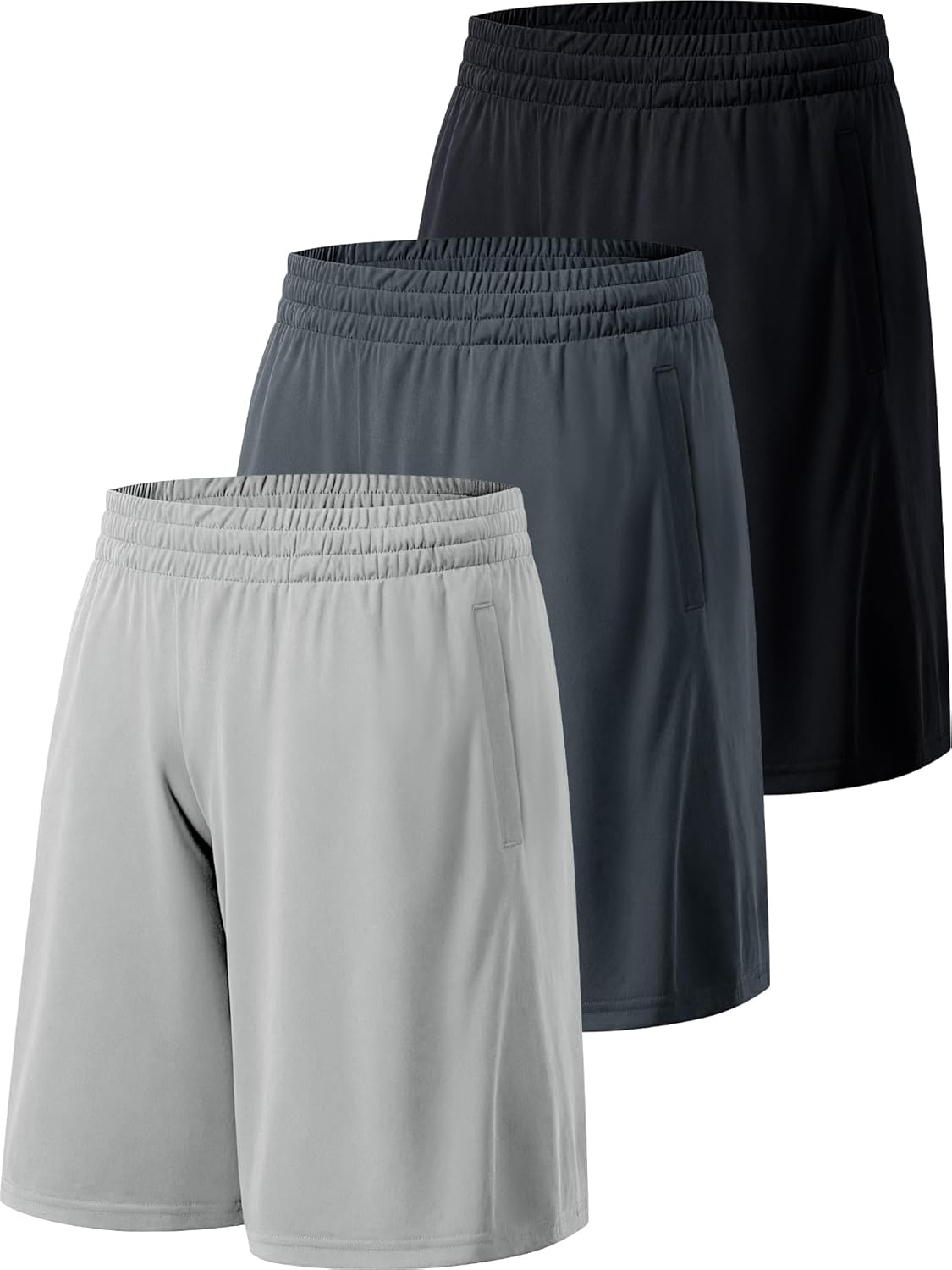Men's Athletic Shorts with Pockets and Elastic Waistband Quick Dry Activewear Workout Shorts for Men