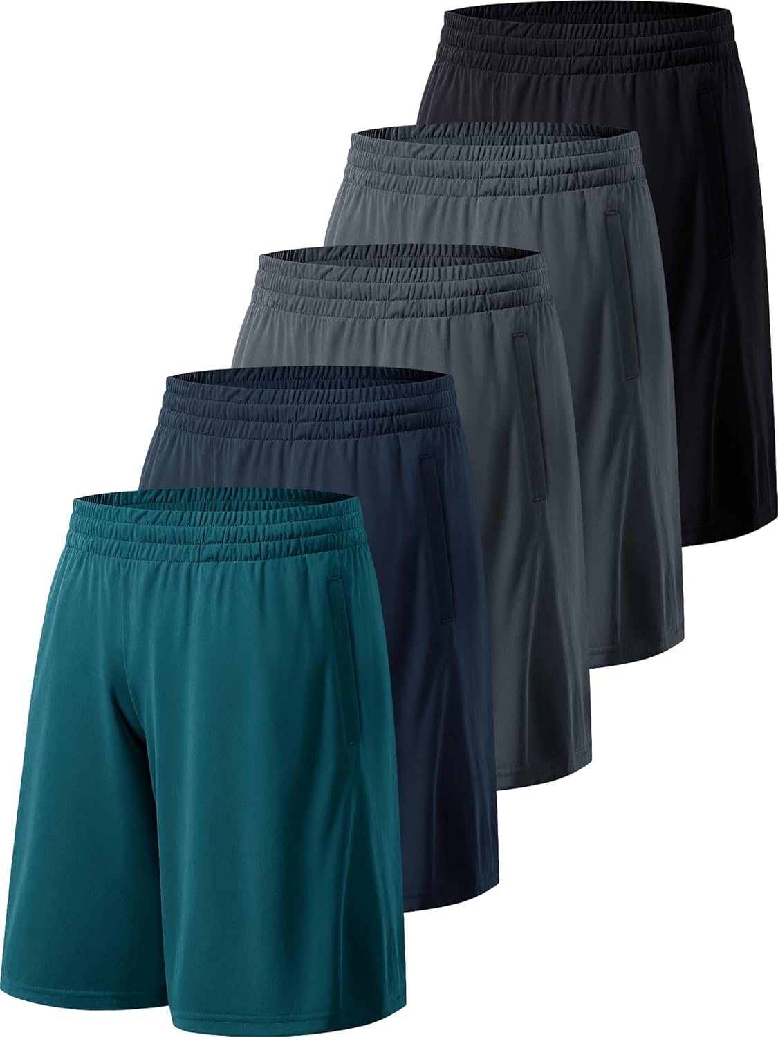 Men's Athletic Shorts with Pockets and Elastic Waistband Quick Dry Activewear Workout Shorts for Men