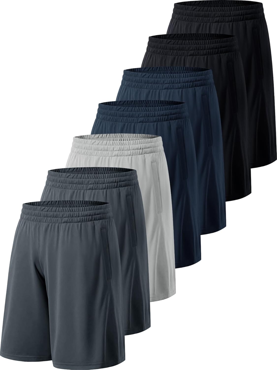 Men's Athletic Shorts with Pockets and Elastic Waistband Quick Dry Activewear Workout Shorts for Men