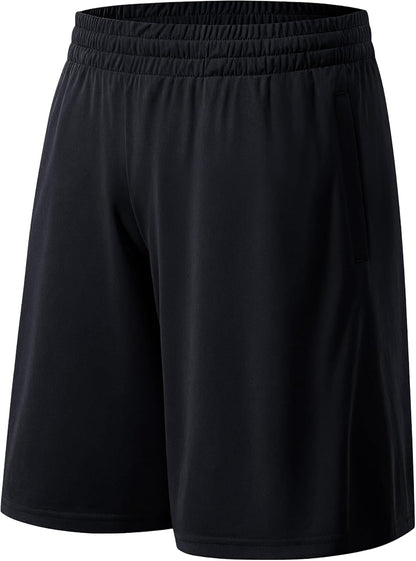 Men's Athletic Shorts with Pockets and Elastic Waistband Quick Dry Activewear Workout Shorts for Men
