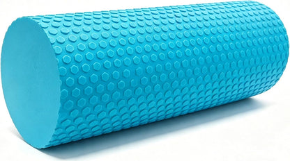 Hard Travel Size Back Roller, High Density Foam Roller for Back Stretching, Physical Therapy, Yoga, Pilates, Post Workout Muscle Recuperation, 12" X 4" Round (Black)