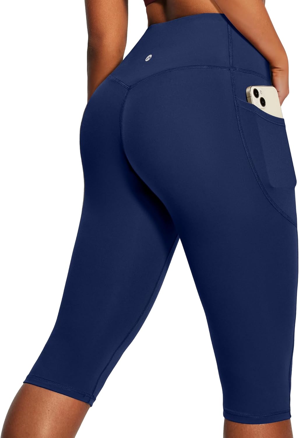 Capri Leggings with Pockets for Women Tummy Control Knee Length Leggings Yoga Pants Women Capri Pants Workout
