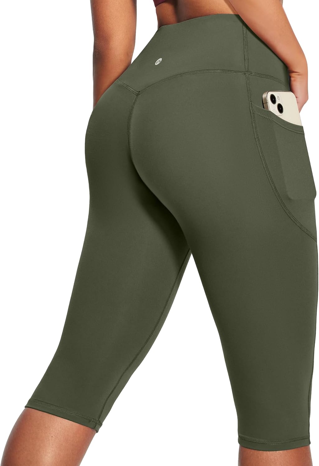 Capri Leggings with Pockets for Women Tummy Control Knee Length Leggings Yoga Pants Women Capri Pants Workout
