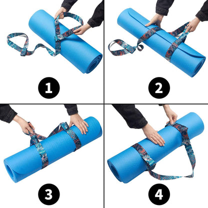 Yoga Mat Strap, Adjustable Durable Yoga Mat Carrier & Stretching Strap, Multiple Color Choices