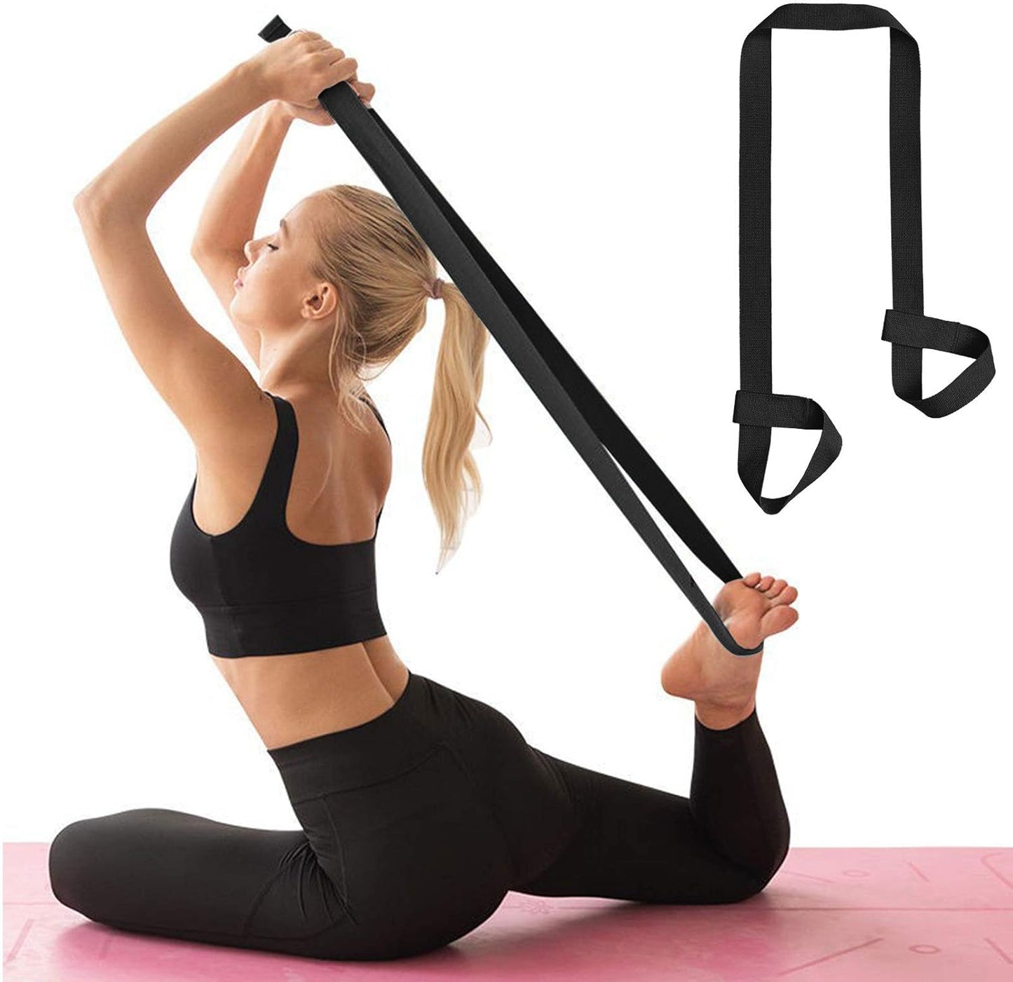 Yoga Mat Strap, Adjustable Durable Yoga Mat Carrier & Stretching Strap, Multiple Color Choices