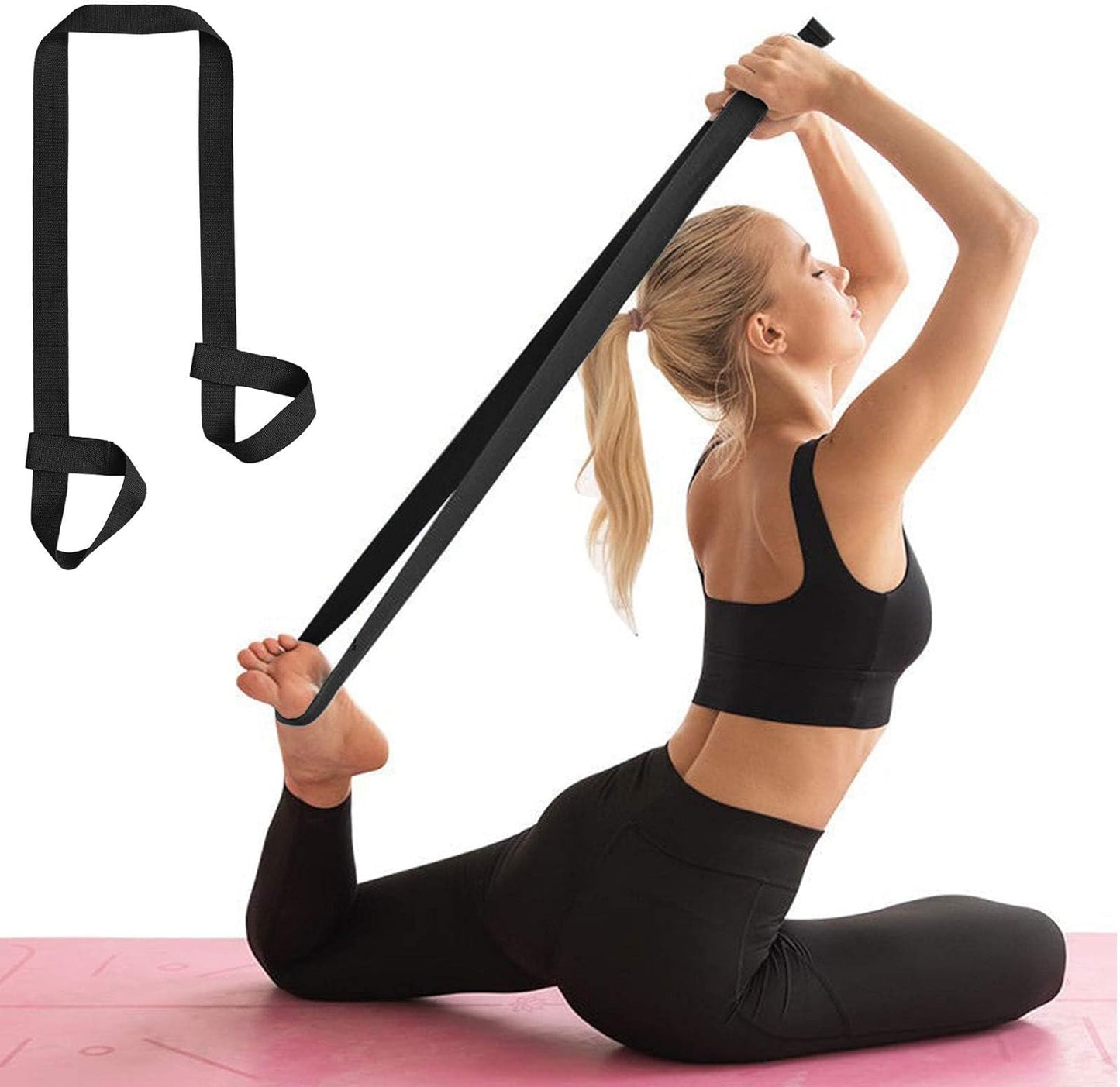 Yoga Mat Strap, Adjustable Durable Yoga Mat Carrier & Stretching Strap, Multiple Color Choices