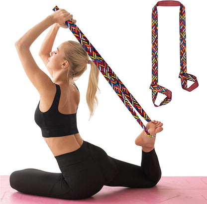 Yoga Mat Strap, Adjustable Durable Yoga Mat Carrier & Stretching Strap, Multiple Color Choices
