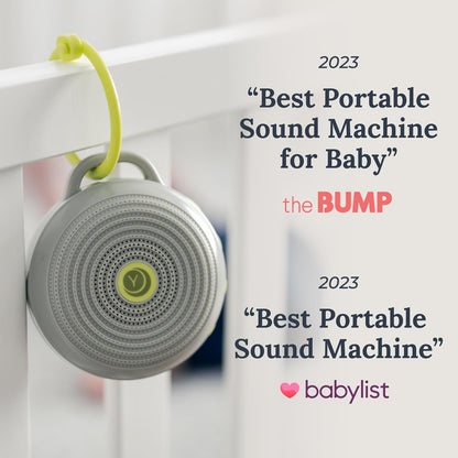 Hushh Portable White Noise Sound Machine for Baby, 3 Soothing Natural Sounds with Volume Control, Compact Size, Noise Canceling for Sleep Aid, Office Privacy, & Meditation, Registry Gift