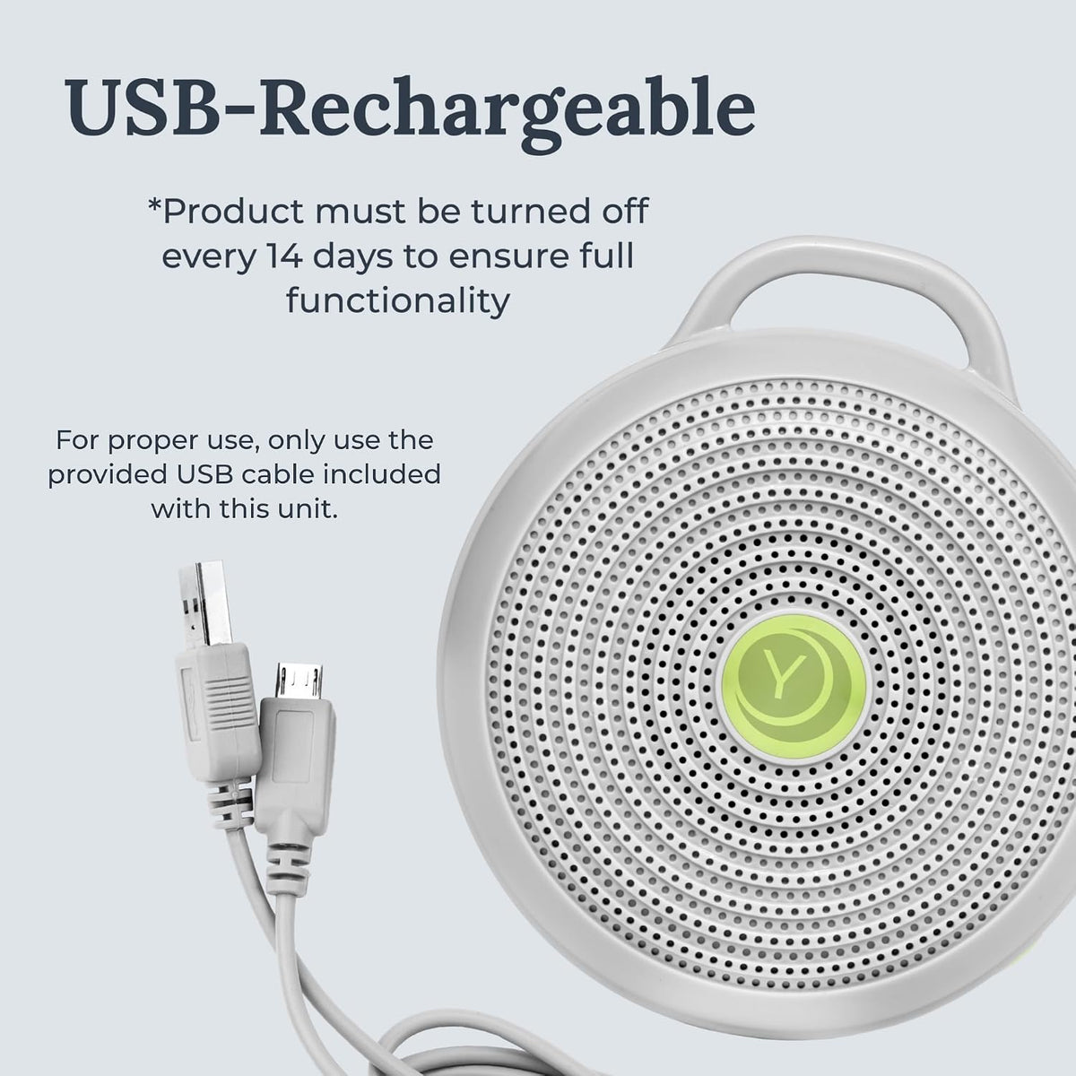 Hushh Portable White Noise Sound Machine for Baby, 3 Soothing Natural Sounds with Volume Control, Compact Size, Noise Canceling for Sleep Aid, Office Privacy, & Meditation, Registry Gift