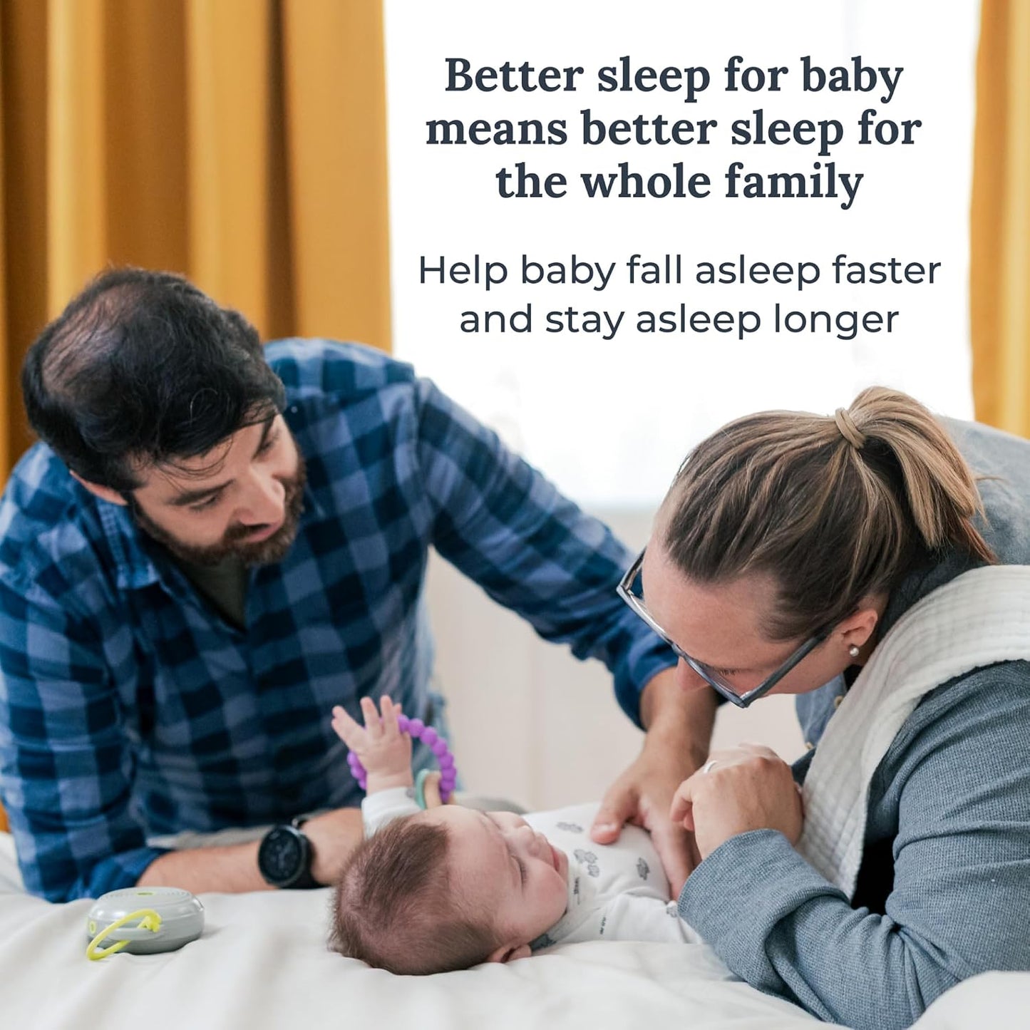 Hushh Portable White Noise Sound Machine for Baby, 3 Soothing Natural Sounds with Volume Control, Compact Size, Noise Canceling for Sleep Aid, Office Privacy, & Meditation, Registry Gift