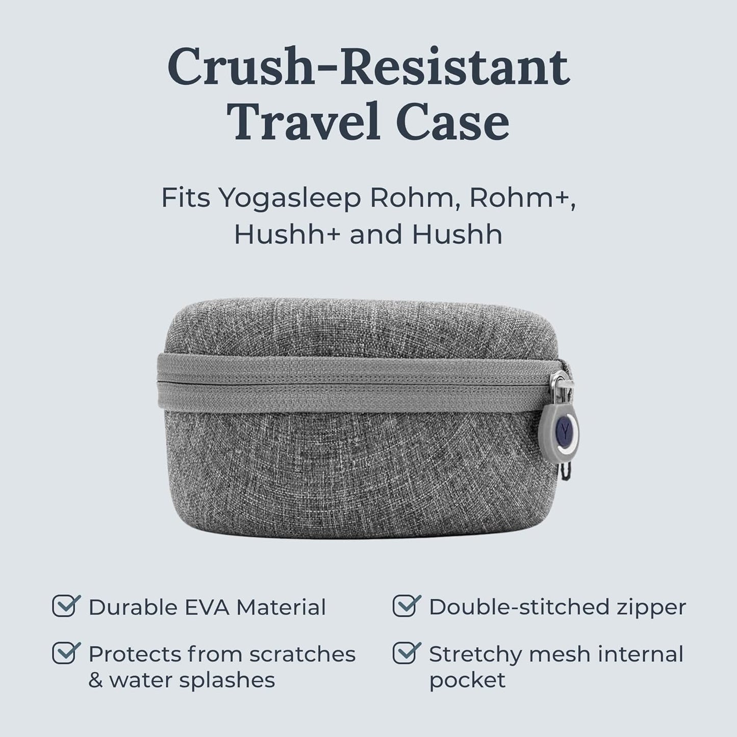 Hushh Portable White Noise Sound Machine for Baby, 3 Soothing Natural Sounds with Volume Control, Compact Size, Noise Canceling for Sleep Aid, Office Privacy, & Meditation, Registry Gift