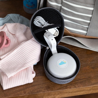 Hushh Portable White Noise Sound Machine for Baby, 3 Soothing Natural Sounds with Volume Control, Compact Size, Noise Canceling for Sleep Aid, Office Privacy, & Meditation, Registry Gift