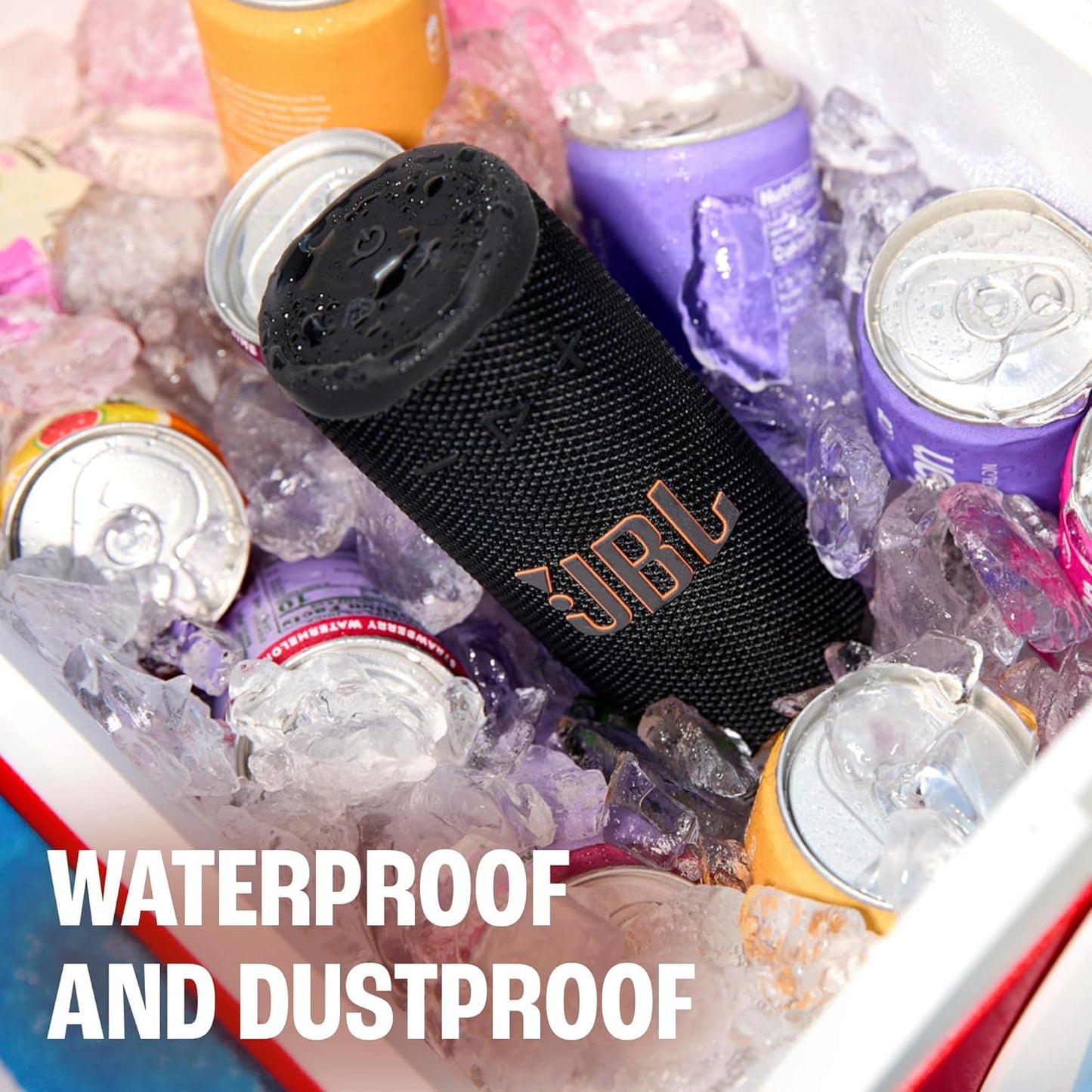 Grip - Compact Bluetooth Speaker with Bold Pro Sound and Ambient Light, up to 14 Hours of Playtime, Water, Dust and Drop-Proof (IP68), & Multi-Speaker Connection with Auracast™ (Pink)