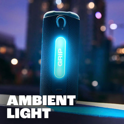 Grip - Compact Bluetooth Speaker with Bold Pro Sound and Ambient Light, up to 14 Hours of Playtime, Water, Dust and Drop-Proof (IP68), & Multi-Speaker Connection with Auracast™ (Pink)