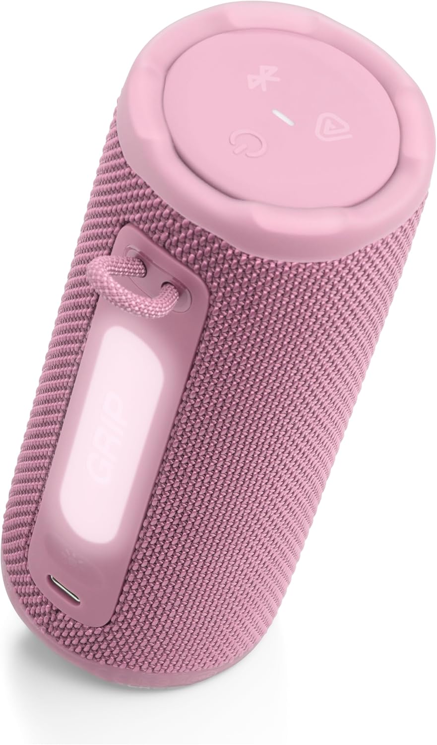 Grip - Compact Bluetooth Speaker with Bold Pro Sound and Ambient Light, up to 14 Hours of Playtime, Water, Dust and Drop-Proof (IP68), & Multi-Speaker Connection with Auracast™ (Pink)
