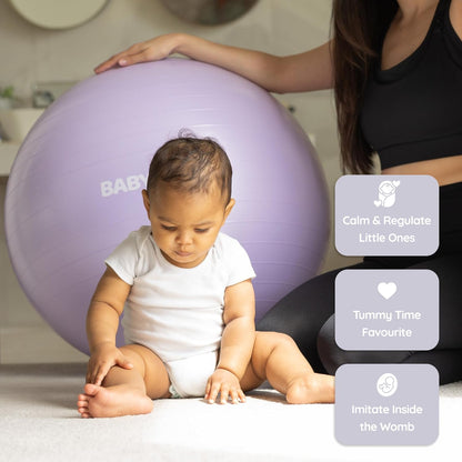 Birthing Ball - Pregnancy Yoga Labor & Exercise Ball & Book Set Trimester Targeting, Maternity Physio, Birth & Recovery Plan Included Anti Burst Eco Friendly